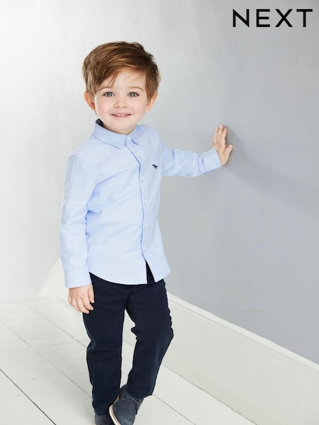 Blue Long Sleeve Oxford Shirt (3mths-7yrs) (C23036) | €7 - €8
