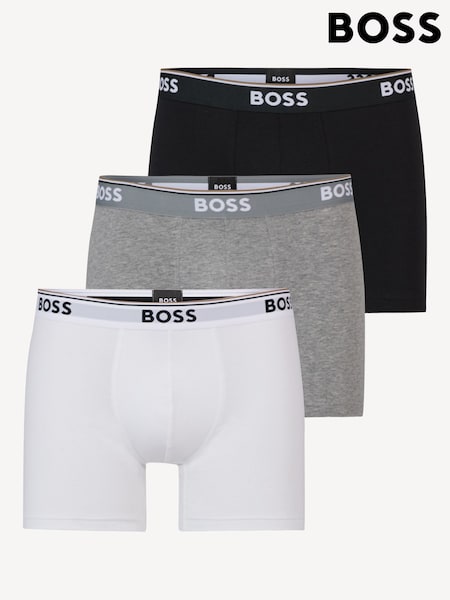 Negru/Gri/Alb - Pachet 3 de slipuri Boss Power (C23133) | 313 LEI