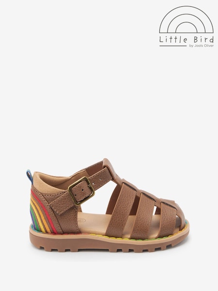 Little Bird by Jools Oliver Tan Brown Younger Fisherman Sandals (C23235) | €15 - €16
