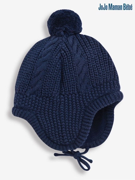 Marineblau - Jojo Maman Bébé Bequeme Zopfstrickmütze (C23236) | 22 €