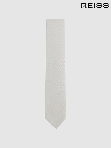 Silber - Reiss Ceremony Strukturierte Krawatte aus Seidenmischung (C23297) | 74 €