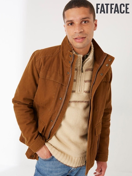 Fat Face Brown Preston Canvas Jacket (C23377) | €69