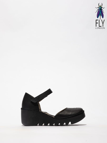 Fly London Black Biso Wedge Shoes (C24394) | € 79