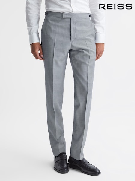 Reiss Grange Wool Slim Fit Micro Puppytooth Formal Trousers (C24799) | 240 €