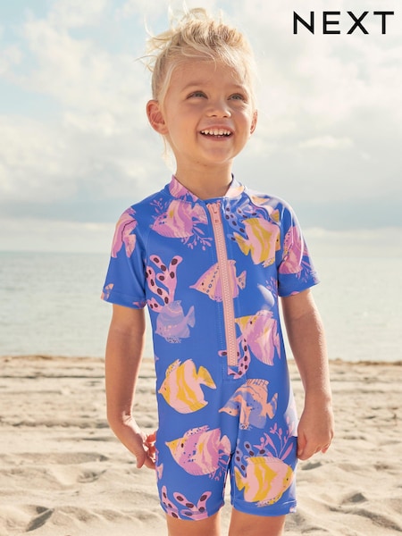 Navy Blue Fish Sunsafe Swim Suit (3mths-7yrs) (C24804) | €8 - €10
