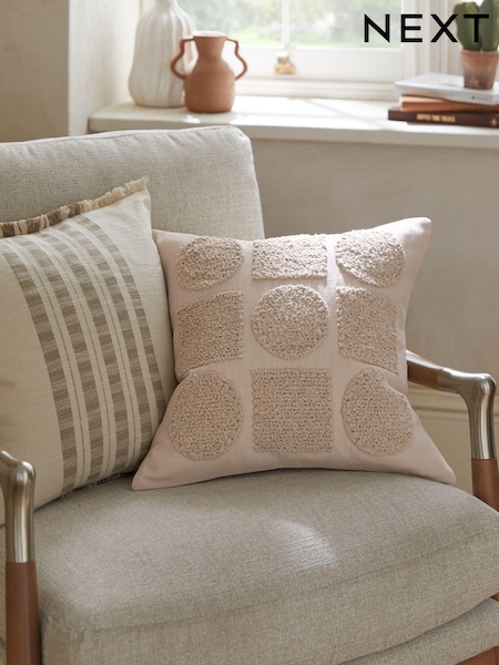 Natural Tufted Shapes Cushion (C24805) | €7.50