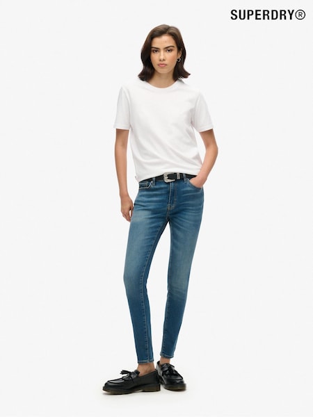 Superdry Dark Blue Vintage Mid Rise Skinny Jeans (C25067) | $111