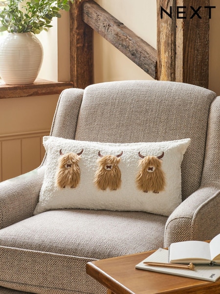 Natural Hamish The Highland Cow Trio Cushion (C25151) | €23