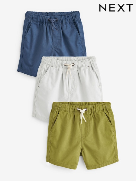 French Marineblau/Olivgrün/Kitt - Pull-On Shorts 3 Pack (3mths-7yrs) (C25319) | 10 € - 13 €