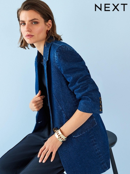 Rinse Blue Denim Blazer (C25601) | €26