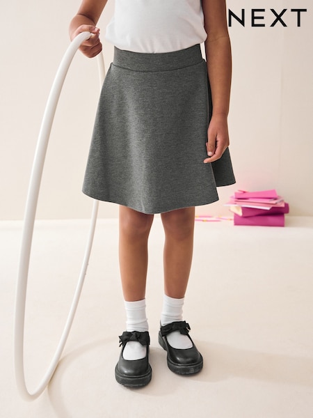 Сірий - Pull-on School Skort With Jersey Stretch (3-17yrs) (C25821) | 371 грн - 576 грн