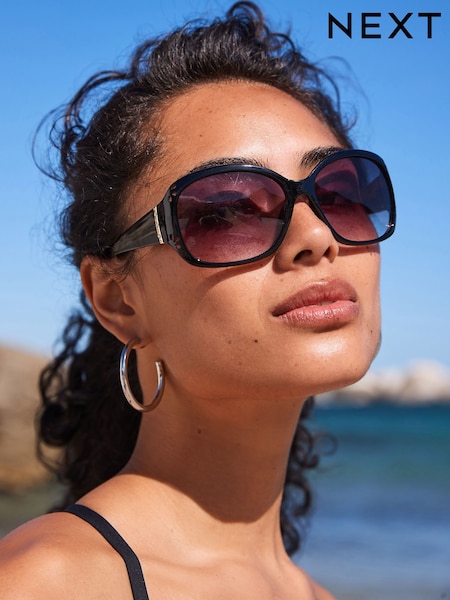 Black Ombre Effect Cut Out Detail Sunglasses (C26097) | €15