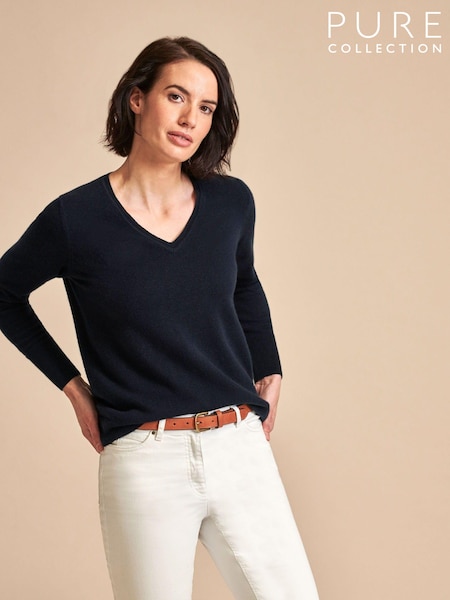 Pure Collection Cashmere V-Neck Sweater (C26178) | €185