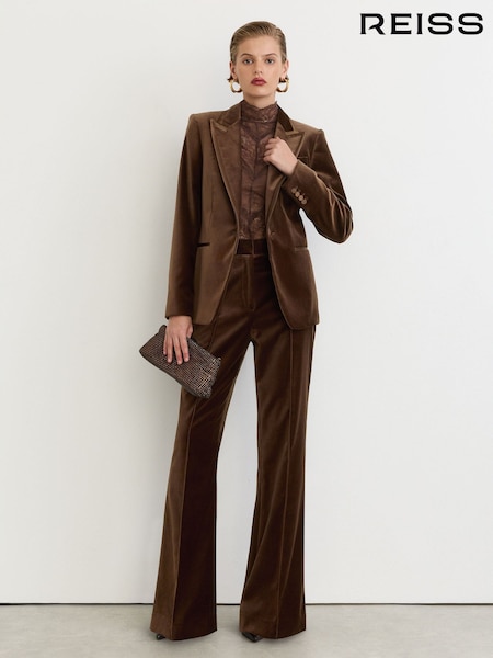 Mocha Brown - Reiss Wren Suit Trousers