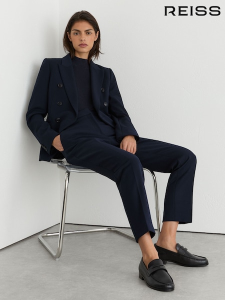 Navy - Reiss Gabi Slim-fit Suit Trousers