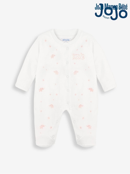 JoJo Maman Bébé Born in 2023 Embroidered Sleepsuit (C27238) | 34 €