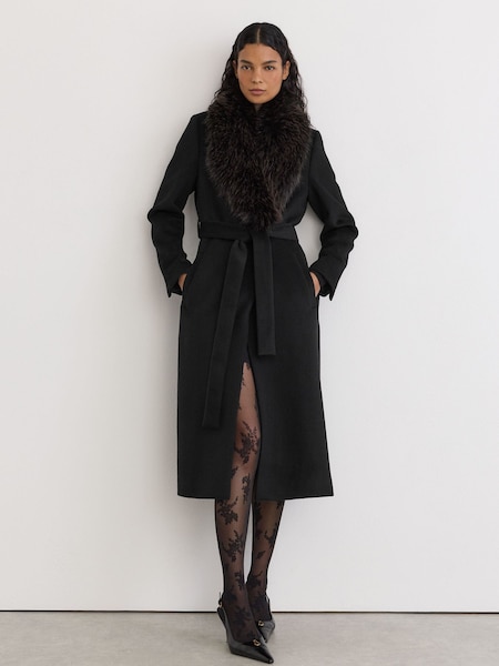 Black - Reiss Francesca Coat