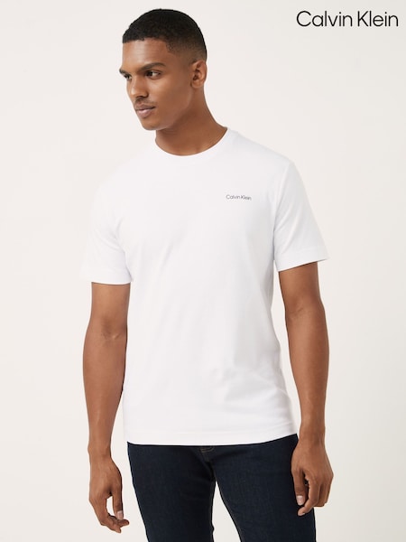 Calvin Klein White Interlock Logo T-Shirt (C27838) | 159 SAR