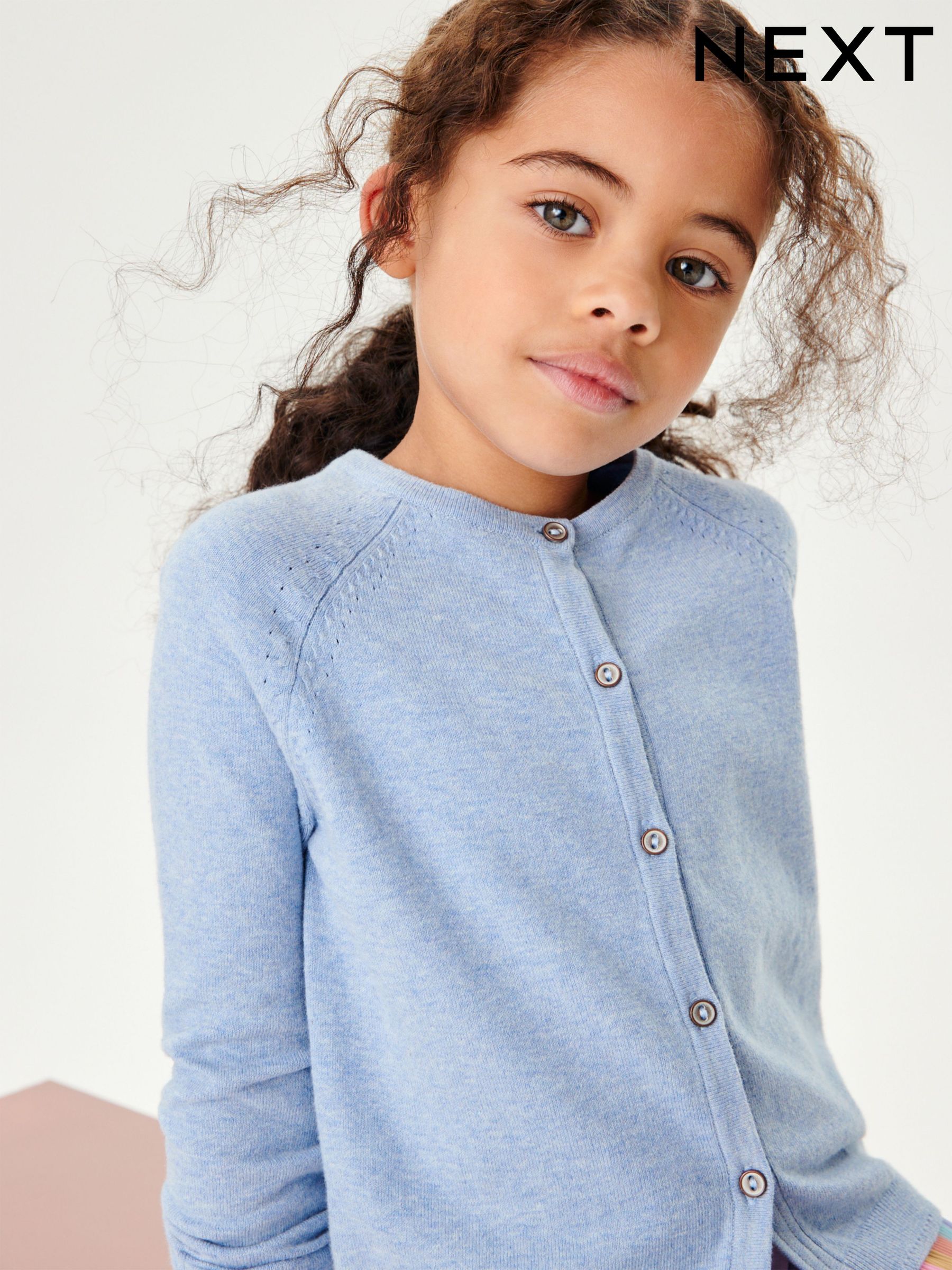 Girls Cardigans Longsleeve Blue Knitwear Next Oman