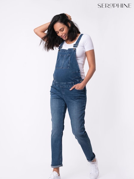 Seraphine Blue Mid Wash Maternity Denim Dungarees (C28030) | €35