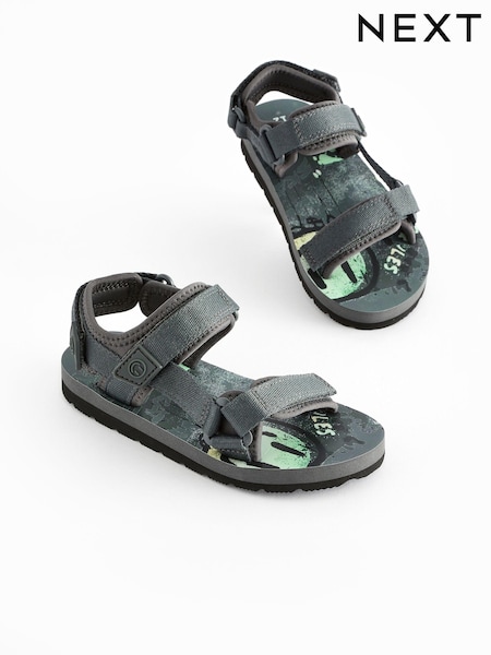 Grey Graffiti Trekker Sandals (C28451) | €8 - €10