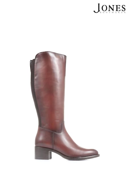 Jones Bootmaker Donatella Black Knee High Leather Boots (C28561) | €110