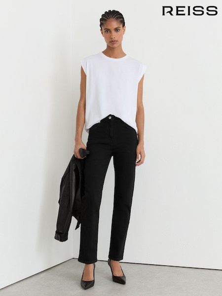 Black - Reiss Isabel Slim-leg Mid-rise Jeans