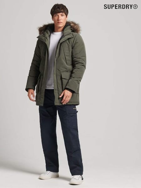Superdry Surplus Goods Olive Vintage Everest Parka Coat (C28857) | €66