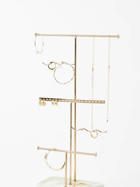 Oliver Bonas Gold Metal/Marble Wiggle Jewellery Stand (C28987) | €61