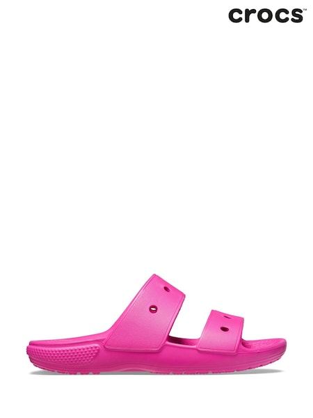 Crocs Pink Kids Classic 2 Strap Sandals (C29215) | AED102