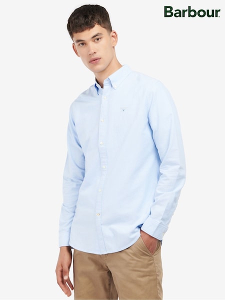 Barbour® Sky Blue Oxtown Classic Oxford Long Sleeve 100% Cotton Shirt (C29648) | €120