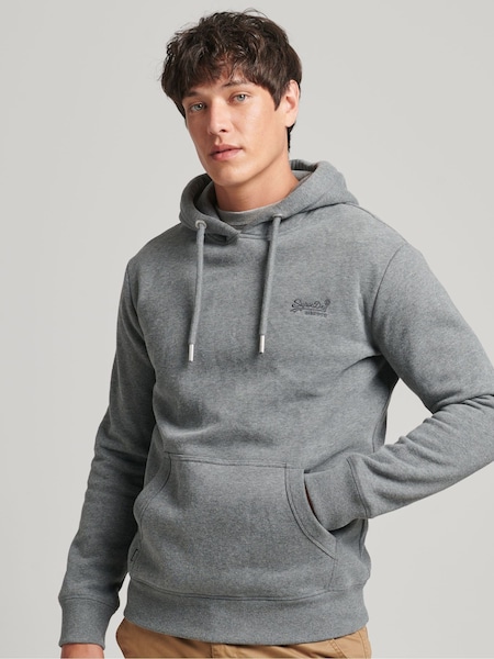 Ogleno siva melirana - Superdry Cotton Vintage Logo Embroidered Hoodie (C29723) | € 0