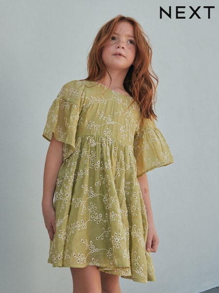 Zartgrün - Broderie Dress (3-16yrs) (C30174) | 11 € - 13 €