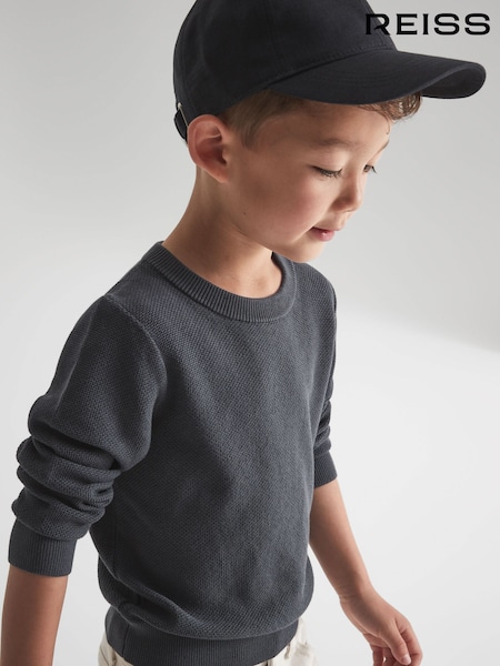 Azul fuerza aérea - Reiss Brookes Stitch Interest Crew Neck Jumper (C30422) | 50 €