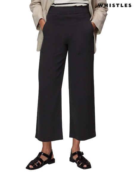 Whistles Jade Black Side Zip Trousers (C30883) | €25