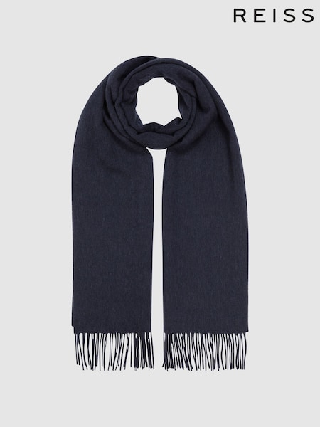 Marineblau - Reiss Picton Wool and Cashmere Scarf (C30899) | 104 €