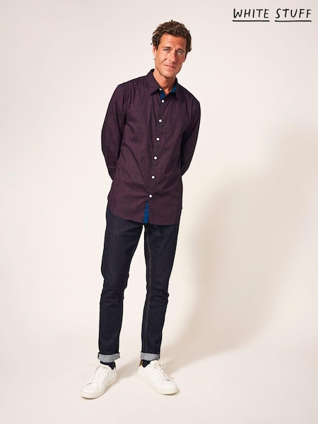 White Stuff Purple Party Floral Printed Shirt (C31029) | €34