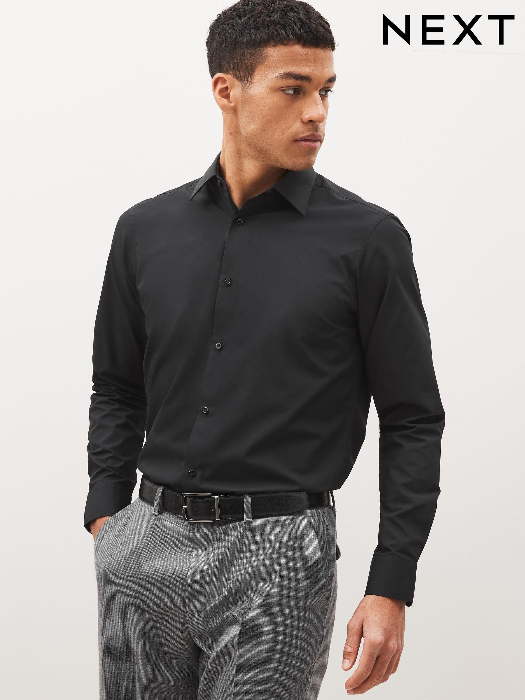 Men s Black Shirts Smart Casual Shirts Next