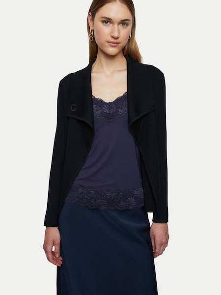 Jigsaw Black Milano Ring Short Cardigan (C31867) | €83