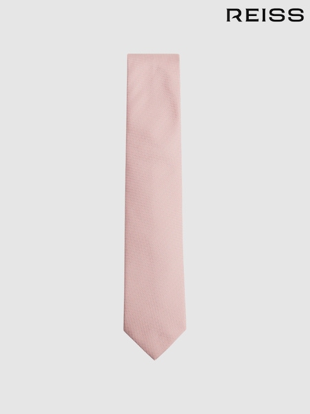 Rosa claro - Reiss Ceremony Textured Silk-Blend Tie (C32107) | 70 €