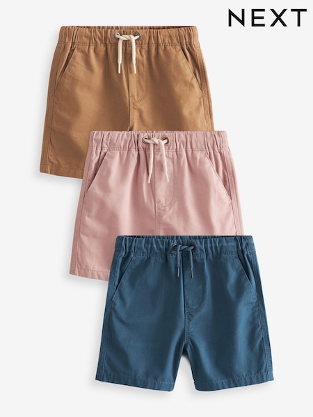 Französisches Marineblau/Mineralpink/Hellbraun - Pull-On Shorts 3 Pack (3mths-7yrs) (C32262) | 5 € - 6 €