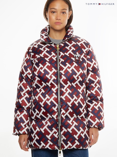 Tommy Hilfiger Red Rwb Monogram Printed Down Coat (C32336) | €92