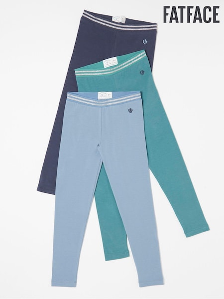FatFace Blue Solid Leggings 3 Pack (C32615) | €13.50