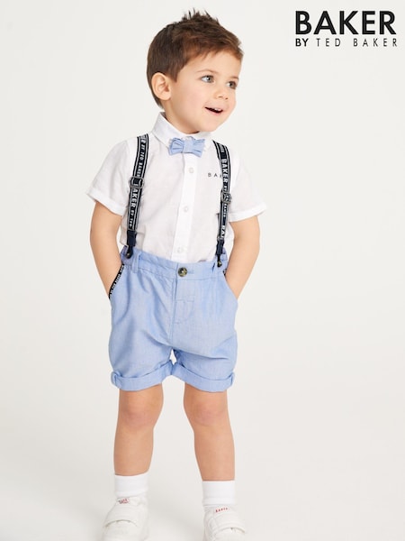 Baker by Ted Baker 3 Piece Shirt, Shorts and Braces Set (C32738) | 243 QAR - 270 QAR