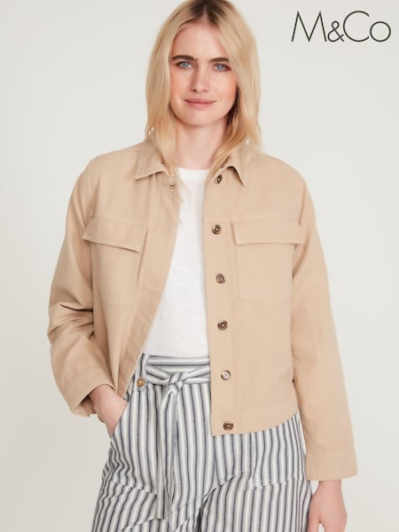 M&Co Grey Canvas Jacket (C32758) | €17