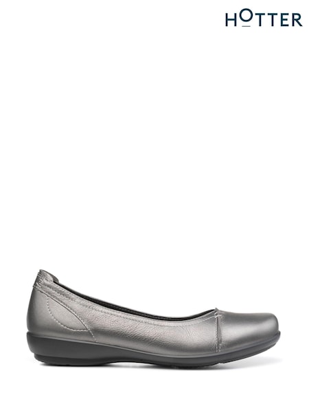 Hotter Silver Standard Fit Robyn II Slip-On Leather Shoes (C32985) | €106