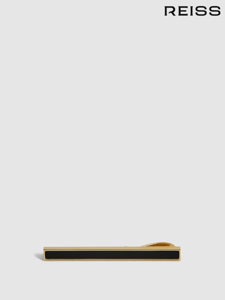 Reiss Gold Ardley Stone Insert Tie Bar (C33276) | AZN 145