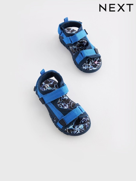 Kobaltblau - Lightweight Touch Fastening Adjustable Strap Trekker Sandals (C33381) | 5 €