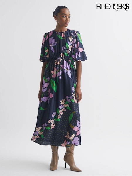Florere Floral Puff Sleeve Midi Dress (C33450) | 380 €