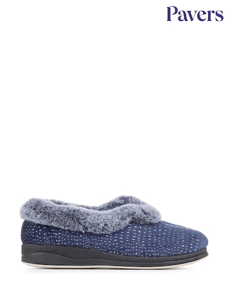 Pavers Grey Pavers Grey Wide Fit Full Slippers (C33689) | $44